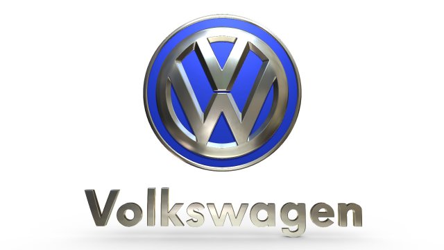 volkswagen logo 2 3D Model in Parts of auto 3DExport