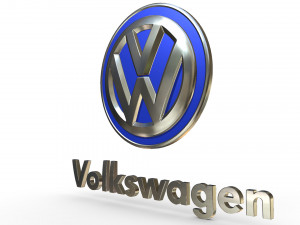 volkswagen logo 2 Modelo 3D