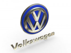 volkswagen logo 2 Modelo 3D