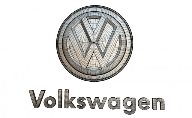Volkswagen Logo, 3D CAD Model Library