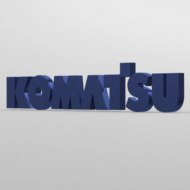 komatsu logo 3D Model .c4d .max .obj .3ds .fbx .stl .blend 