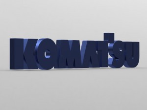 komatsu logo Modèle 3D