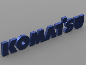komatsu logo Modèle 3D