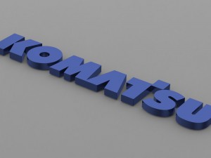 komatsu logo Modèle 3D