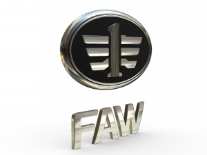 faw logo 3D 모델