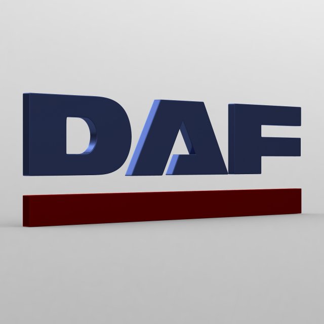 daf logo 3D Model .c4d .max .obj .3ds .fbx .stl .blend