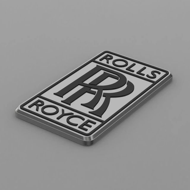 rolls royce logo 3D Model .c4d .max .obj .3ds .fbx .stl .blend 