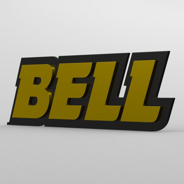 bell logo Modelo 3D .c4d .max .obj .3ds .fbx .stl .blend 