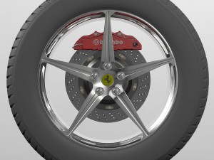 wheel ferrari 458 spider Model 3D