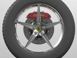 wheel ferrari 458 spider 3D Model