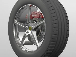 wheel ferrari 458 spider 3D Model