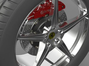wheel ferrari 458 spider 3D Model
