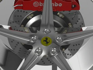 wheel ferrari 458 spider 3D Model
