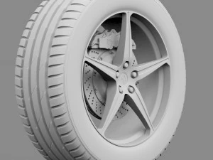 wheel ferrari 458 spider 3D Model