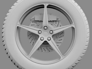 wheel ferrari 458 spider 3D Model