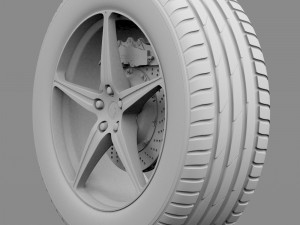 wheel ferrari 458 spider Model 3D