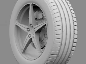 wheel ferrari 458 spider 3D Model