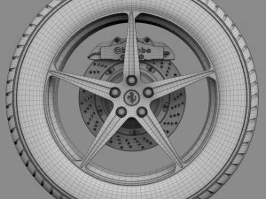 wheel ferrari 458 spider 3D Model