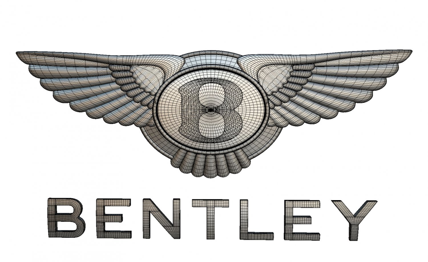 Man Chest Bentley Logo Tattoo For Men