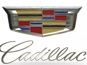 cadillac logo 2 3D Model