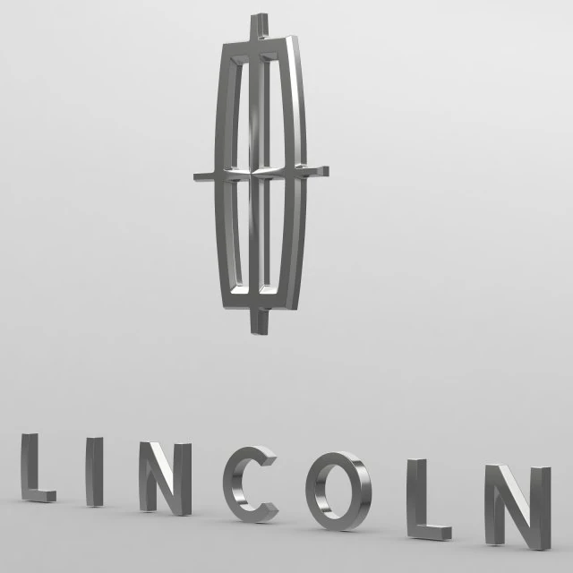lincoln logo 3D Model .c4d .max .obj .3ds .fbx .stl .blend 