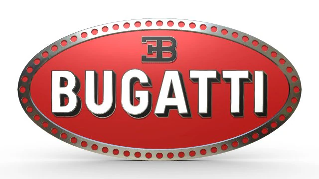 bugatti logo 3D Model .c4d .max .obj .3ds .fbx .stl .blend 