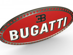 bugatti logo 3D Model