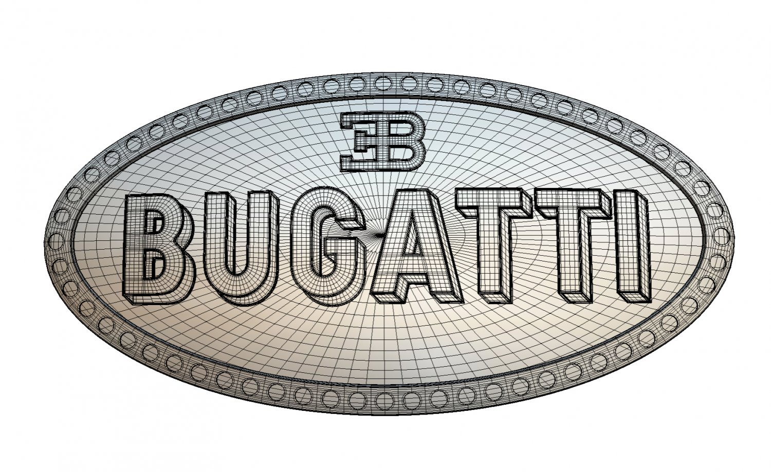 Bugatti Logo 3d Modell In Autoteile 3dexport