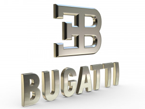 bugatti logo 2 Model 3D