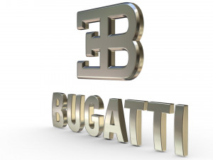 bugatti logo 2 Model 3D