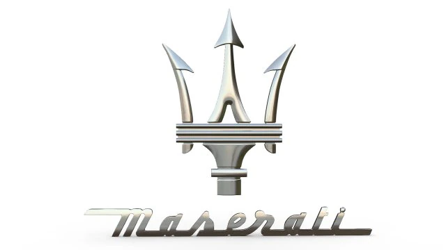 maserati logo 3D Model .c4d .max .obj .3ds .fbx .stl .blend 