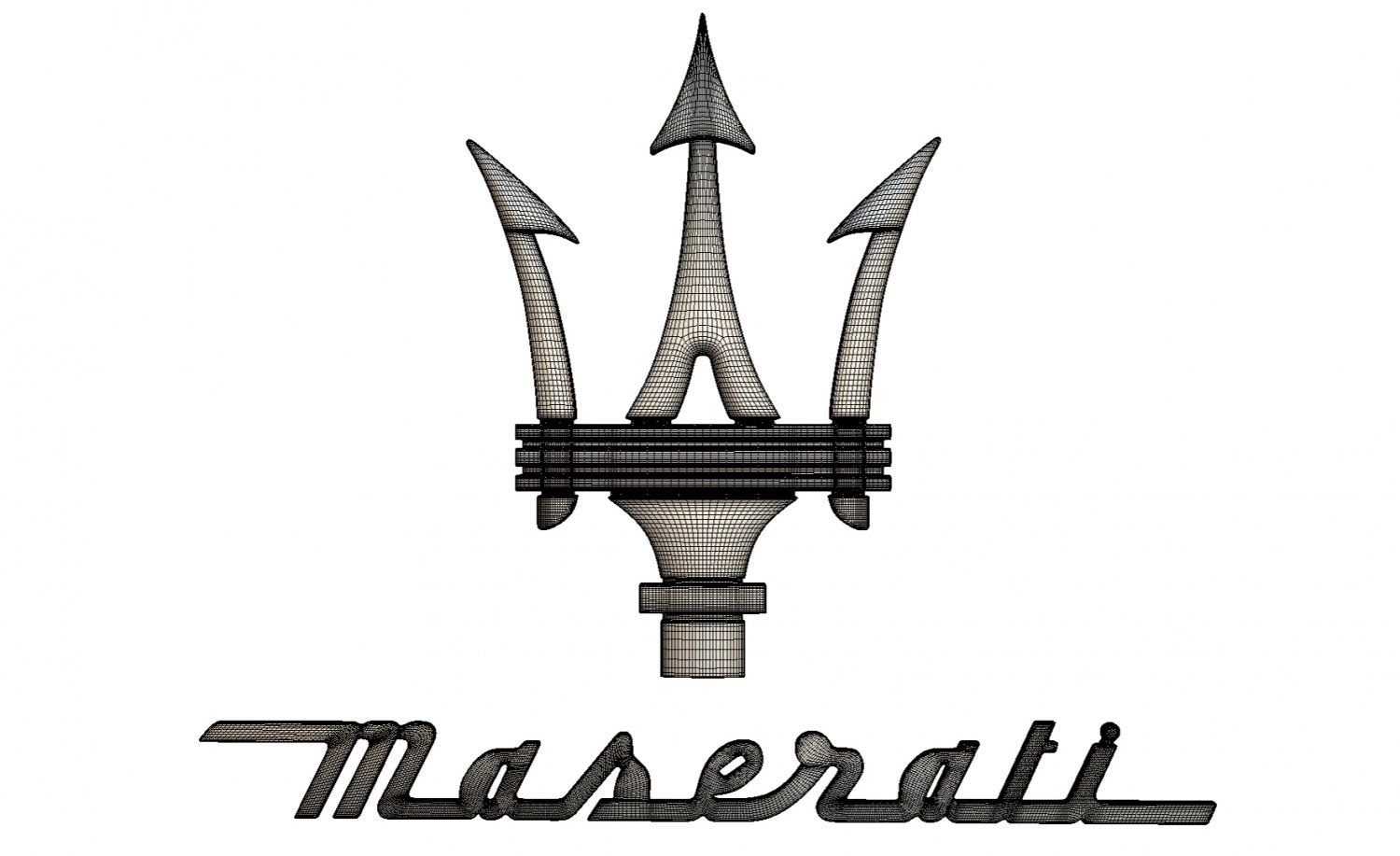 MASERATI Pin Badge Dreizack Logo Wappen edel rar 