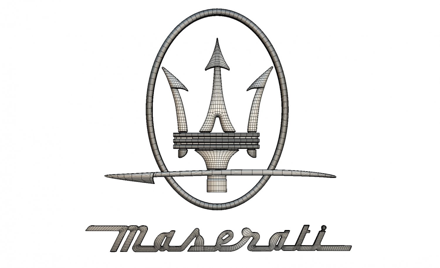 maserati logo 2 3D Модель in Запчасти 3DExport