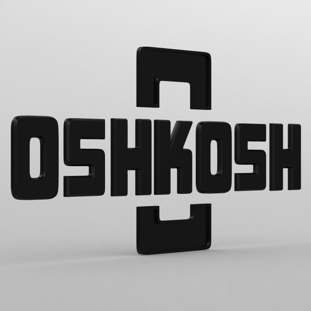 oshkosh logo 3D Model .c4d .max .obj .3ds .fbx .stl .blend 