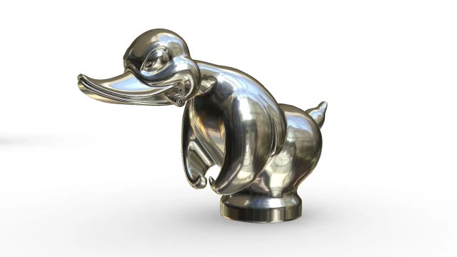 hood ornament duck 3D Model .c4d .max .obj .3ds .fbx .stl .blend 