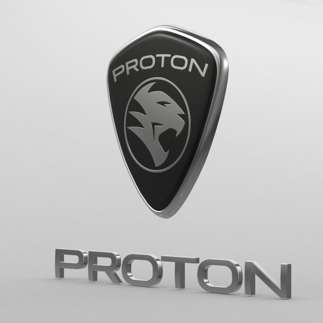 proton logo 3D Model .c4d .max .obj .3ds .fbx .stl .blend 