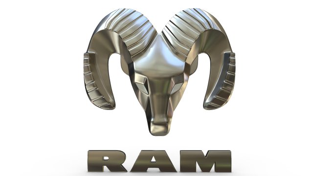 ram logo 3D Modell .c4d .max .obj .3ds .fbx .stl .blend