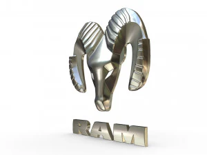 ram logo 3D Model