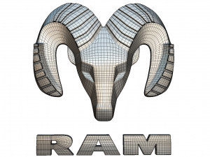 ram logo 3D Modell