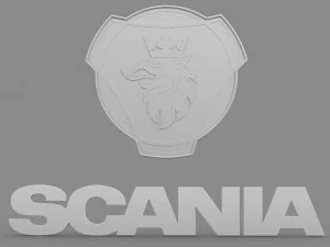 logo scania Modello 3D