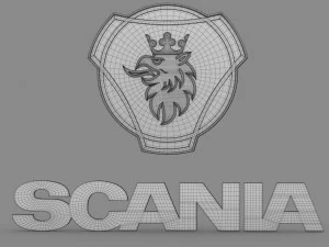 logo scania Modello 3D