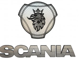 logo scania Modello 3D