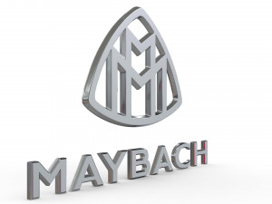 maybach logo Modelo 3D
