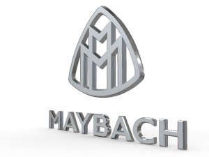 maybach logo Modelo 3D