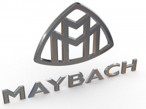 maybach logo Modelo 3D