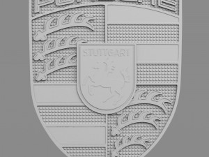 porsche logo Modelo 3D