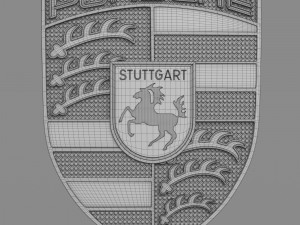 porsche logo Modelo 3D