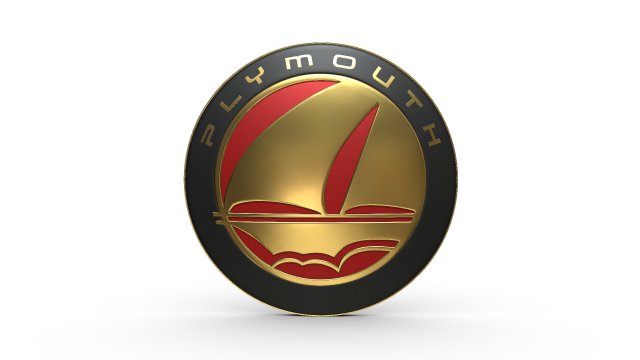 plymouth logo 3D 모델 .c4d .max .obj .3ds .fbx .stl .blend 