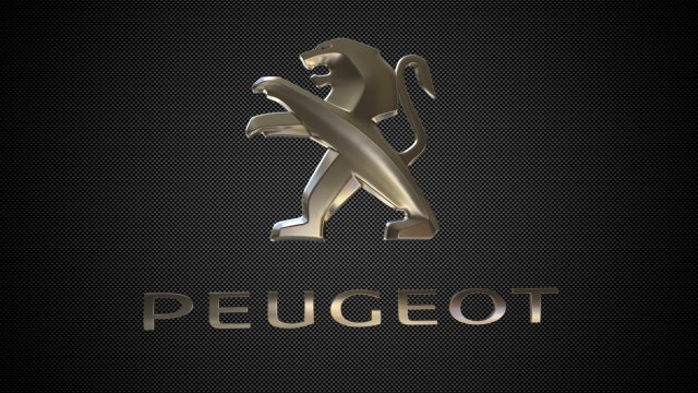 peugeot logo Model 3D .c4d .max .obj .3ds .fbx .stl .blend 
