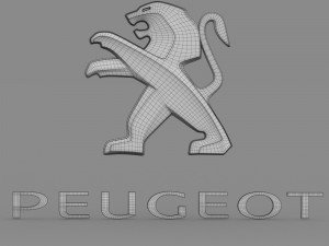 peugeot logo Model 3D